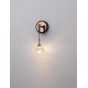 Matt Black & Rose Gold Metal Structured Acrylic LED 7 Watt 220-240Volt 345Lm 3000K IP20 D: 10,5 W: 14 H: 26 cm 