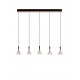 Triac Dimmable Matt Black Gold Metal & Acrylic LED 30 Watt 220-240Volt 1558Lm 3000K IP20 L: 90,5 W: 10,5 H: 150 cm 