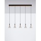 Triac Dimmable Matt Black Gold Metal & Acrylic LED 30 Watt 220-240Volt 1558Lm 3000K IP20 L: 90,5 W: 10,5 H: 150 cm 