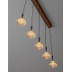 Triac Dimmable Matt Black Gold Metal & Acrylic LED 30 Watt 220-240Volt 1558Lm 3000K IP20 L: 90,5 W: 10,5 H: 150 cm 