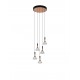 Triac Dimmable Matt Black & Rose Gold Metal Structured Acrylic LED 30 Watt 220-240Volt 1558Lm 3000K IP20 D: 32 H: 150 cm 