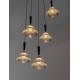 Triac Dimmable Matt Black & Rose Gold Metal Structured Acrylic LED 30 Watt 220-240Volt 1558Lm 3000K IP20 D: 32 H: 150 cm 