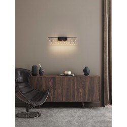 Triac Dimmable Black Chrome Copper Metal LED 11 Watt 220-240 Volt 807Lm 3000K IP20 L: 67 W: 10 H: 20 cm 