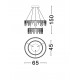 Triac Dimmable Gold Copper Metal LED 41 Watt 220-240 Volt 3317Lm 3000K IP20 D:65 H:150 cm 