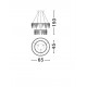 Triac Dimmable Black Chrome Copper Metal LED 41 Watt 220-240 Volt 3317Lm 3000K IP20 D: 65 H: 150 cm 