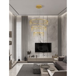 Triac Dimmable Gold Copper Metal LED 72 Watt 220-240 Volt 5866Lm 3000K IP20 D:80 H:200 cm 