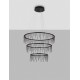 Triac Dimmable Black Chrome Copper Metal LED 72 Watt 220-240 Volt 5866Lm 3000K IP20 D: 80 H: 200 cm 