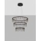 Triac Dimmable Black Chrome Copper Metal LED 72 Watt 220-240 Volt 5866Lm 3000K IP20 D: 80 H: 200 cm 