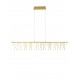 Triac Dimmable Gold Copper Metal LED 17 Watt 220-240 Volt 1351Lm 3000K IP20 L: 120 W: 8 H: 170 cm 