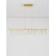 Triac Dimmable Gold Copper Metal LED 17 Watt 220-240 Volt 1351Lm 3000K IP20 L: 120 W: 8 H: 170 cm 