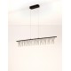 Triac Dimmable Black Chrome Copper Metal LED 17 Watt 220-240 Volt 1355Lm 3000K IP20 L: 120 W: 8 H: 150 cm 