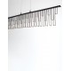 Triac Dimmable Black Chrome Copper Metal LED 17 Watt 220-240 Volt 1355Lm 3000K IP20 L: 120 W: 8 H: 150 cm 