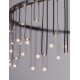 Triac Dimmable Black Chrome Copper Metal LED 26 Watt 220-240 Volt 1981Lm 3000K IP20 D:65 H:150 cm 