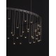 Triac Dimmable Black Chrome Copper Metal LED 31 Watt 220-240 Volt 2562Lm 3000K IP20 D:80 H:150 cm 