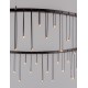 Triac Dimmable Black Chrome Copper Metal LED 31 Watt 220-240 Volt 2562Lm 3000K IP20 D:80 H:150 cm 