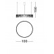 Triac Dimmable Gold Copper Metal LED 36 Watt 220-240 Volt 3073Lm 3000K IP20 D:100 H:150 cm 