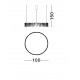 Triac Dimmable Black Chrome Copper Metal LED 36 Watt 220-240 Volt 3073Lm 3000K IP20 D:100 H:150 cm 