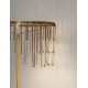 Touch Dimmable Gold Copper Metal LED 16 Watt 220-240 Volt 1092Lm 3000K IP20 Cable Length 215 cm D: 40 W: 40 H: 140 cm 