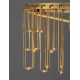 Touch Dimmable Gold Copper Metal LED 16 Watt 220-240 Volt 1092Lm 3000K IP20 Cable Length 215 cm D: 40 W: 40 H: 140 cm 