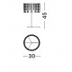 Touch Dimmable Gold Copper Metal LED 16 Watt 220-240 Volt 1092Lm 3000K IP20 Cable Length 215 cm D: 40 W: 40 H: 140 cm 
