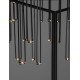 Touch Dimmable Black Chrome Copper Metal LED 14 Watt 220-240 Volt 953Lm 3000K IP20 Cable Length 215 cm D: 30 W: 30 H: 45 cm 