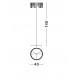 Touch Dimmable Black Chrome Copper Metal LED 17 Watt 220-240 Volt 1266Lm 3000K IP20 Cable Length 215 cm D: 40 W: 40 H: 140 c