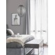 Pendant Light Smoke Gray Glass Chrome Metal E27 1x60W D30 H120 