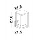Anthracite Die-Casting Aluminium & Clear Acrylic LED E27 1x12 Watt 220-240 Volt IP65 Bulb Excluded L: 14.5 W: 21.5 H: 27.6 cm 