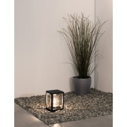 Anthracite Die-Casting Aluminium & Clear Acrylic LED E27 1x12 Watt 220-240 Volt IIP65 Bulb Excluded L: 14.5 W: 14.5 H: 22 cm 