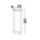 Black Die-Casting Aluminium Acrylic Diffuser LED 7 Watt 719Lm 3000K 220-240 Volt Beam Angle 150O IP54 L: 20 W: 6 H: 80 cm 