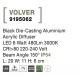 Black Die-Casting Aluminium Acrylic Diffuser LED 7 Watt 719Lm 3000K 220-240 Volt Beam Angle 150O IP54 L: 20 W: 11 H: 6 cm 
