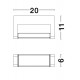 Black Die-Casting Aluminium Acrylic Diffuser LED 7 Watt 719Lm 3000K 220-240 Volt Beam Angle 150O IP54 L: 20 W: 11 H: 6 cm 
