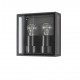 Anthracite Die-Casting Aluminium & Clear Glass LED E27 2x12 Watt 220-240 Volt Bulb Excluded IP65 L: 22 W: 8.7 H: 22 cm 