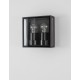 Anthracite Die-Casting Aluminium & Clear Glass LED E27 2x12 Watt 220-240 Volt Bulb Excluded IP65 L: 22 W: 8.7 H: 22 cm 