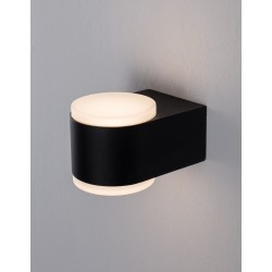 Black Die-Casting Aluminium & Acrylic Diffuser LED 2x4 Watt 943Lm 3000K 100-240 Volt Beam Angle 120O IP54 Light Up & Down L: 13.