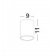Sandy White Aluminium Glass Diffuser Osram LED 6 Watt 520Lm 3000K 100-240 Volt 50Hz Beam 76 o IP65 D: 9 H: 11 cm 