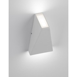 Sandy White Aluminium & Glass LED 7 Watt 397Lm 3000K 200-240 Volt IP54 Light up & Down L: 7.4 W: 7.4 H: 13.6 cm 