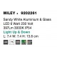 Sandy White Aluminium & Glass LED 7 Watt 397Lm 3000K 200-240 Volt IP54 Light up & Down L: 7.4 W: 7.4 H: 13.6 cm 