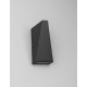 Sandy Black Aluminium Clear Glass LED 7 Watt 397Lm 3000K IP54 200-240 Volt IP54 Light up & Down L: 7.4 W: 7.4 H: 13.6 cm 