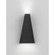Sandy Black Aluminium Clear Glass LED 7 Watt 397Lm 3000K IP54 200-240 Volt IP54 Light up & Down L: 7.4 W: 7.4 H: 13.6 cm 