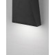 Sandy Black Aluminium Clear Glass LED 7 Watt 397Lm 3000K IP54 200-240 Volt IP54 Light up & Down L: 7.4 W: 7.4 H: 13.6 cm 