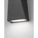 Sandy Black Aluminium Clear Glass LED 7 Watt 397Lm 3000K IP54 200-240 Volt IP54 Light up & Down L: 7.4 W: 7.4 H: 13.6 cm 