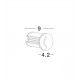 Satin Nickel Aluminium LED 1 Watt 60Lm 3000K IP67 100-240 Volt 50Hz Beam 42o Driver Included D: 4.2 H: 7 cm Cut Out: 3.7 cm 