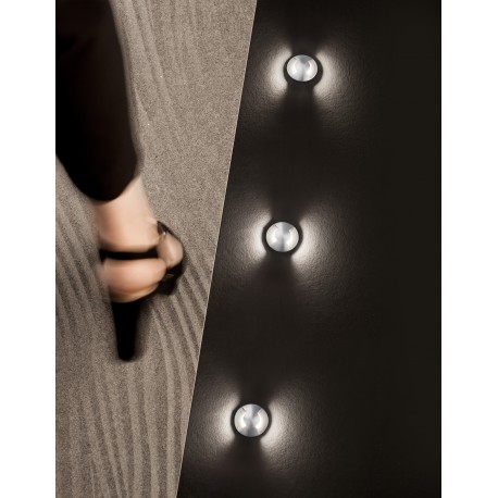 Satin Nickel Aluminium LED 1 Watt 60Lm 3000K IP67 100-240 Volt 50Hz Beam 42o Driver Included D: 4.2 H: 9 cm Cut Out: 3.7 cm 