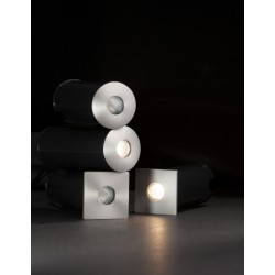 Satin Nickel Aluminium LED 1 Watt 60Lm 3000K IP67 100-240 Volt 50Hz Beam 42o Driver Included D: 4.2 H: 7 cm Cut Out: 3.7 cm 