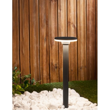 Dark Gray Aluminium & Acrylic 18 LED 12 Watt 480Lm 3000K 100-240 Volt 50Hz Beam 140o IP54 D: 18 H: 60 cm 