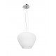Pendant light, Glass & metal,Chrome & White,E27, 1*60W, D:30*120 