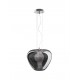 Pendant light,Glass & metal,Chrome & smokey E27, 1*60W, D:30*120 