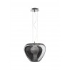 Pendant light,Glass & metal,Chrome & smokey E27, 1*60W, D:30*120