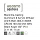 Black Die-Casting Aluminium & Acrylic Diffuser LED 6 Watt 420Lm 3000K 100-240 Volt 50Hz Beam Angle 120O IP54 